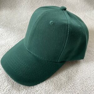 Unbranded Baseball Cap Mens OS Pine Green Acrylic Wool Blend Hook and Loop Strap